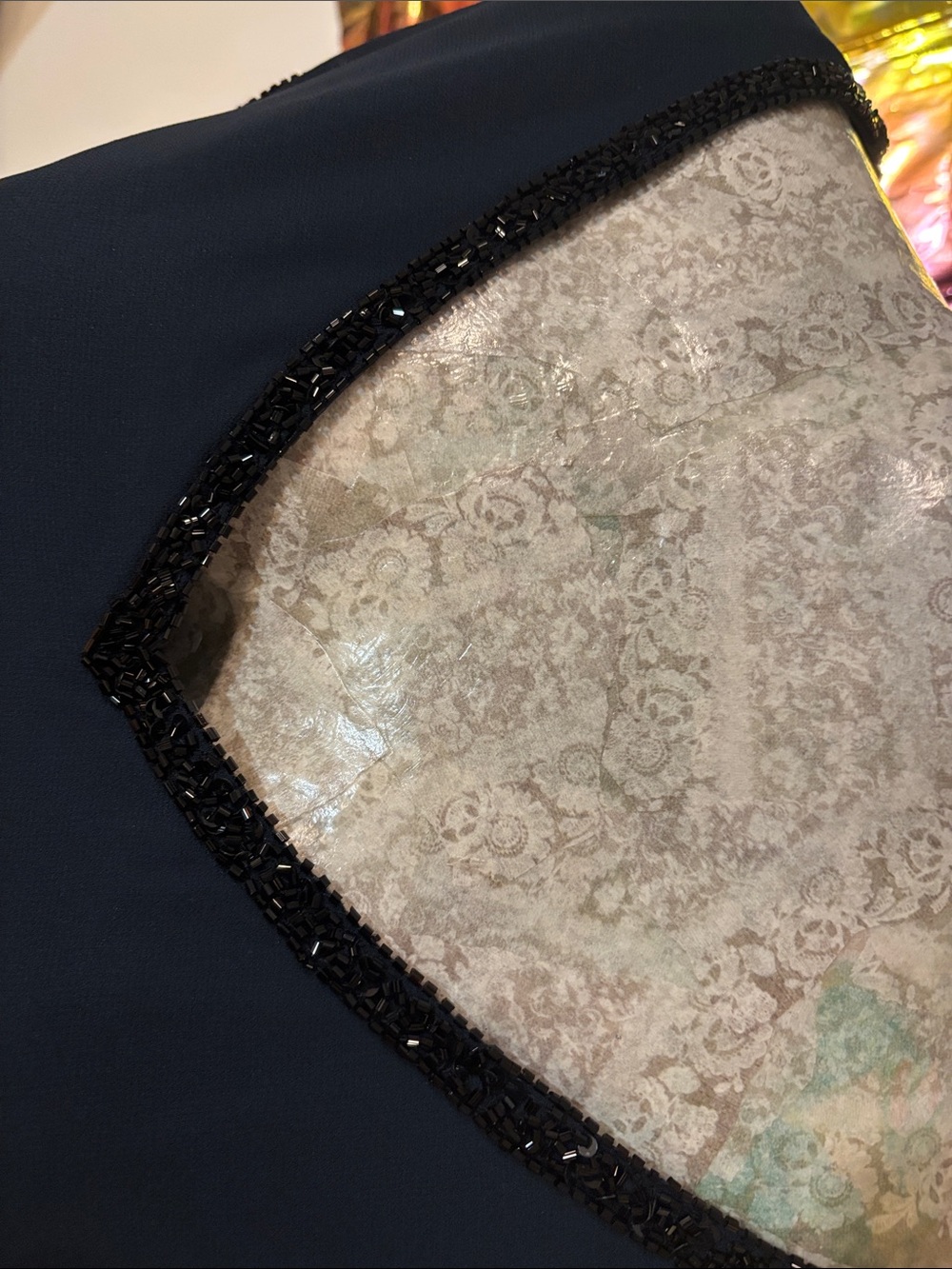J Kara Navy Beaded Evening Dress - Picture 4 of 10